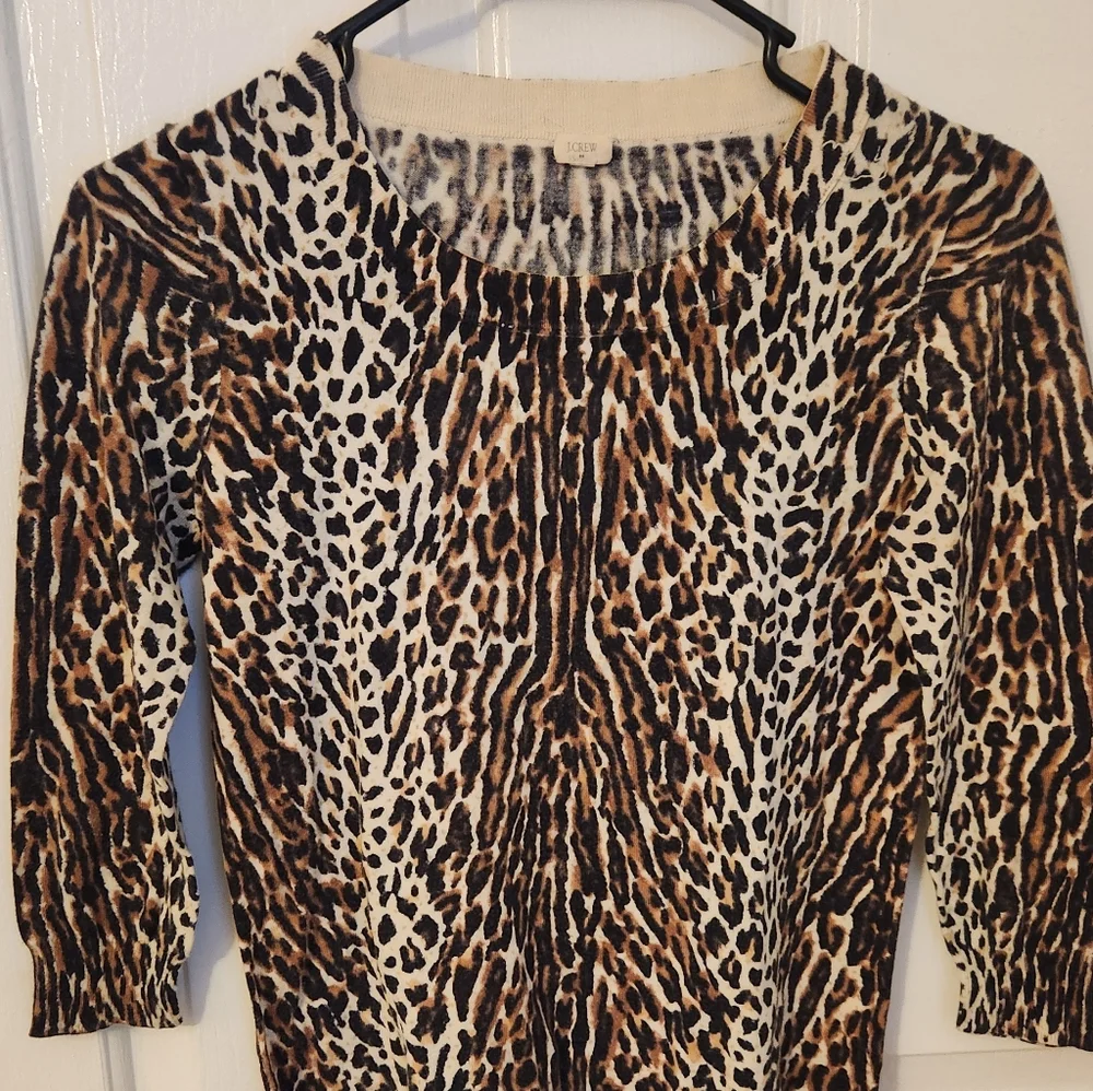 J. Crew Leopard Print Sweater
